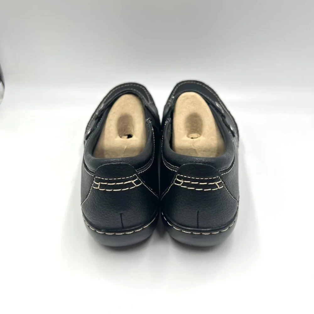 11N 11 NARROW WIDTH‎ Clarks Ashland Spin Q Black Leather Loafers Shoes